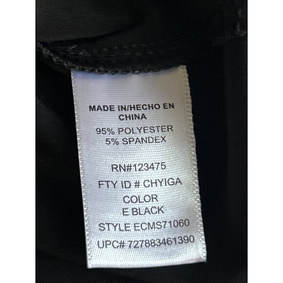 Ellen Tracy Womens Black 1/2 Zip-Front Blouse Size M Polyester/Spandex - Picture 7 of 8